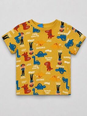 Blippi Dinosaur Print Tee gold size 2T
